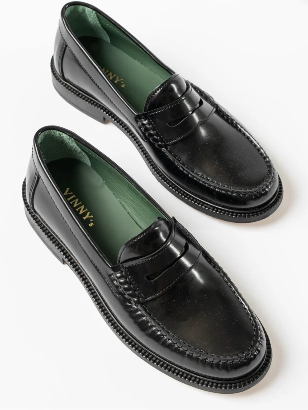 VINNY'S YARDEE MOCCASIN LOAFER IN BLACK POLIDO LEATHER